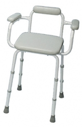 Sherwood Perching Stool Adj. Height w/ Padded Back & Arms